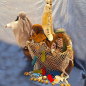 Preview: Gesamtset "Jesus im Sturm" - Jesus & 2 Apostel & Segelschiff & Fischernetz & Fisch im Korb & 3 Meter Gaze